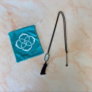 Kendra Scott Everly Necklace in Iridescent Opalite & Gunmetal